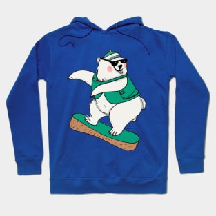 Cool Snowboard Bear for Ski Lover Mountain Skier Hoodie